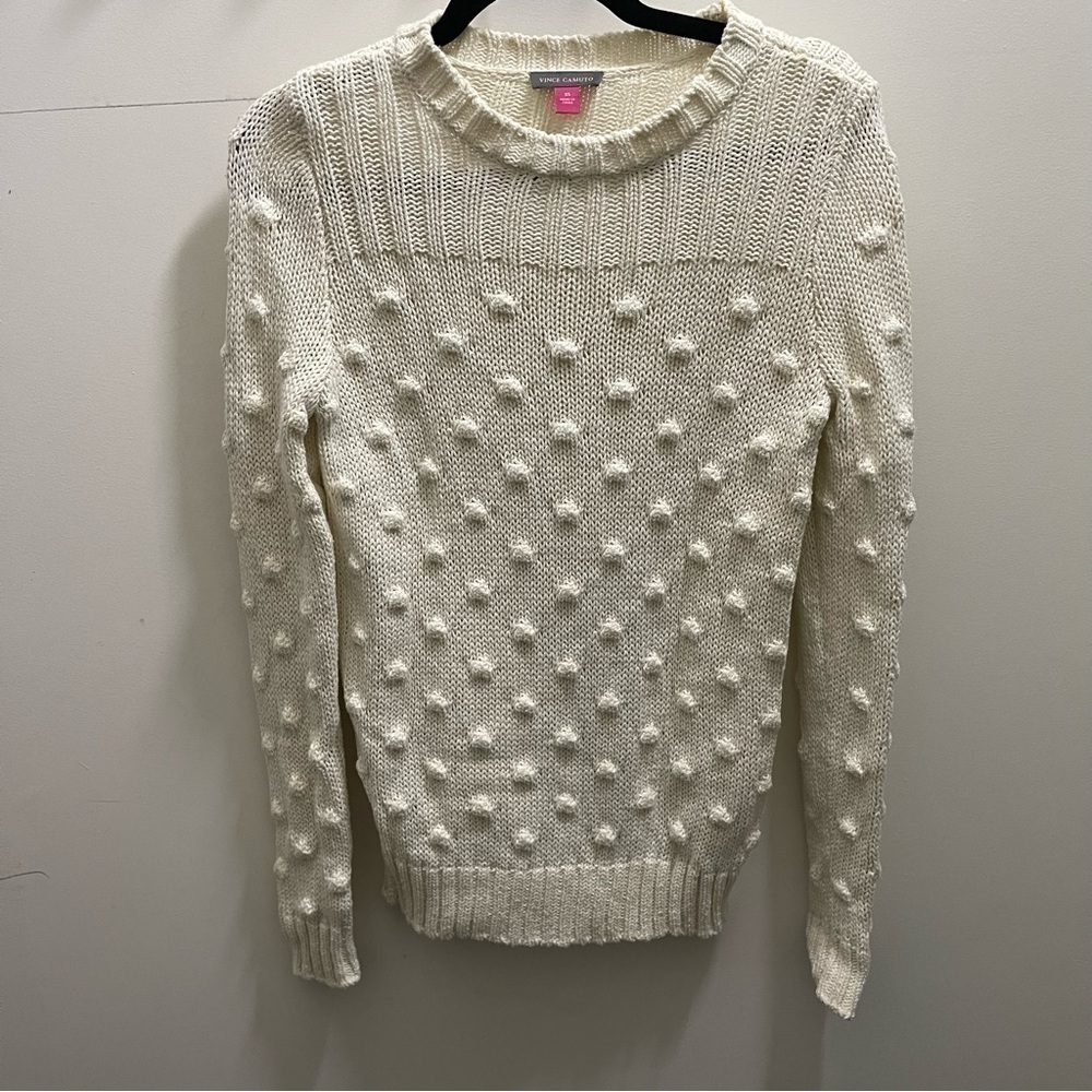 VINCE Camuto Cream Ball Sweater